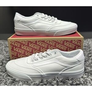 Vans Shoes Sneakers Womens Size 11‎ White Canvas Brooklyn Ls Rave Skater New